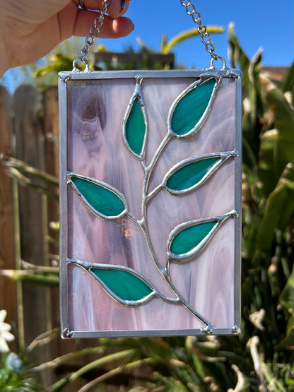 cute little fern stained glass piece