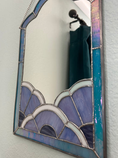 iridescent stained glass mirror