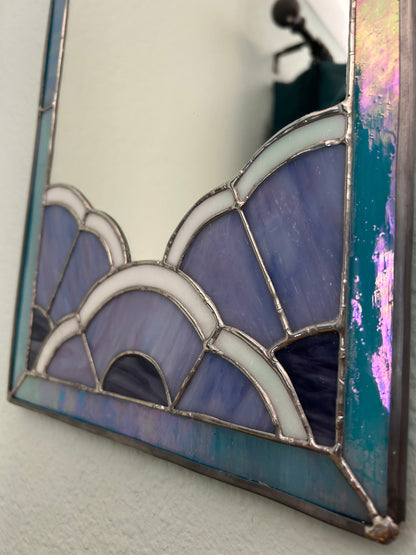 iridescent stained glass mirror