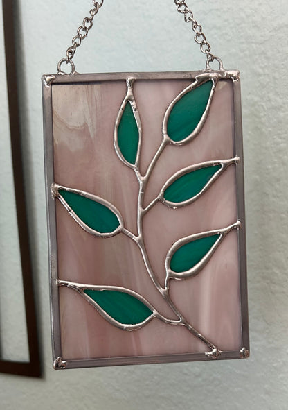 cute little fern stained glass piece