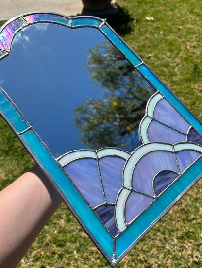 iridescent stained glass mirror